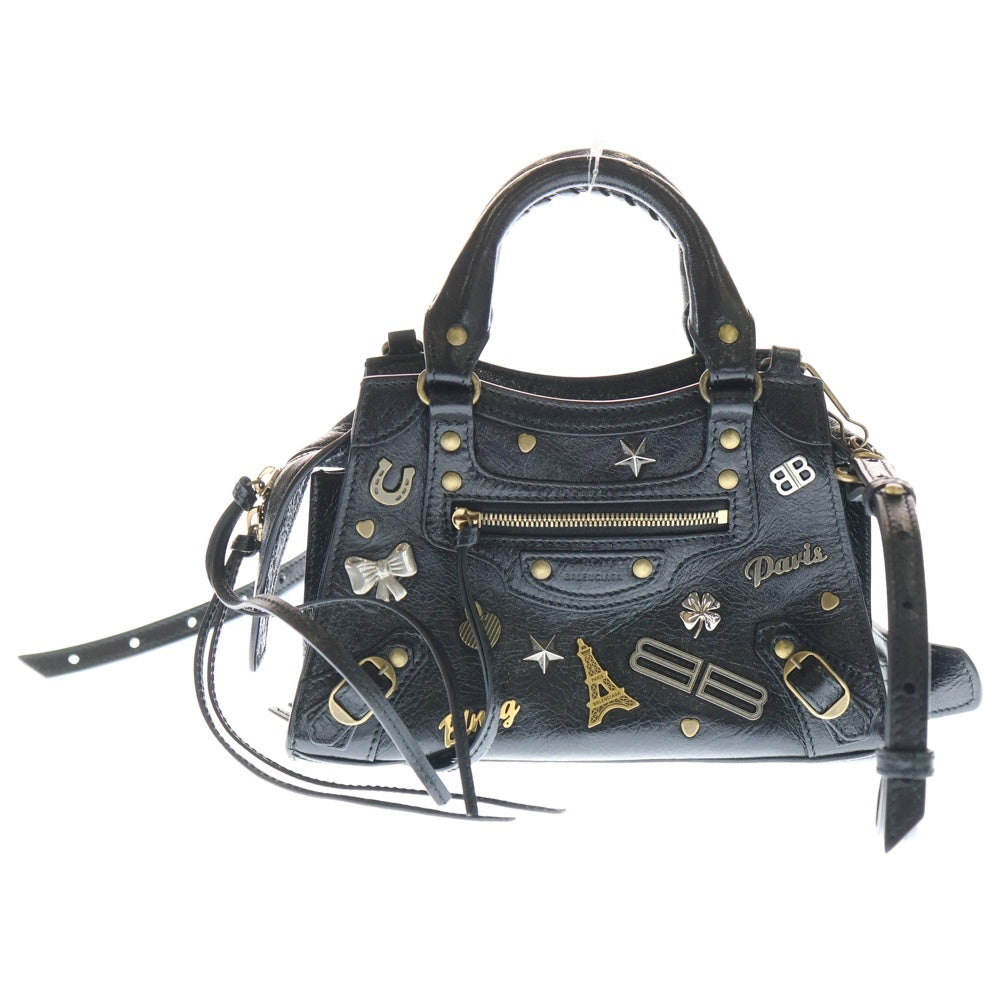 BALENCIAGA(バレンシアガ) ネオクラシック シティ ミニ 2wayハンドバッグ ショルダーバッグ ブラック レザー 693913