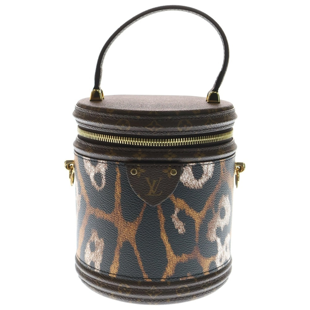 LOUIS VUITTON(ルイヴィトン) LVアニマル カンヌ ハンドバッグ ミニバッグ ショルダーバッグ ブラウン レザー×PVC M13846 ゴールド金具 レディース