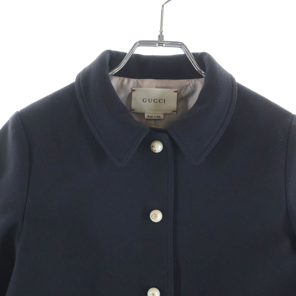 GUCCI(グッチ) GGボタン メルトンコート ブラック 477728