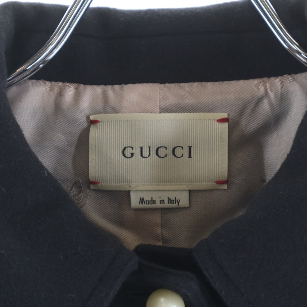 GUCCI(グッチ) GGボタン メルトンコート ブラック 477728