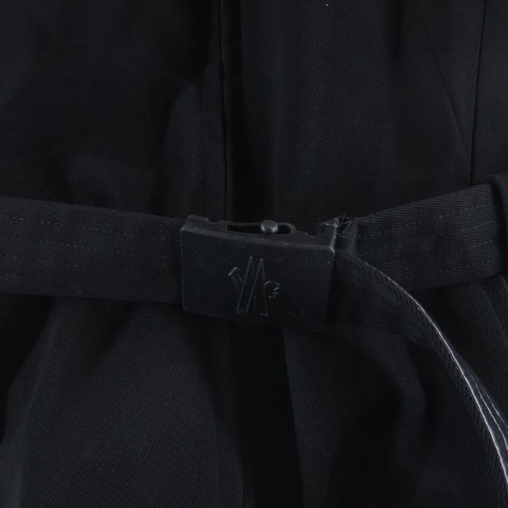 MONCLER(モンクレール) グルノーブル BAUGES ファーフーデッド ベルテッド ダウンジャケット ブラック ナイロン D20984690225 30082122TYGB レディース