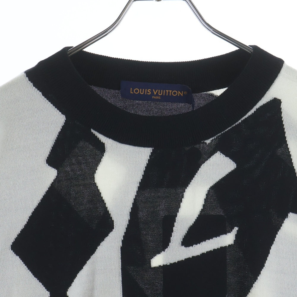 LOUIS VUITTON(ルイヴィトン) 23SS LVアブストラクトハウンドトゥースニット ブラック/ホワイト RM231M T26 HON34W