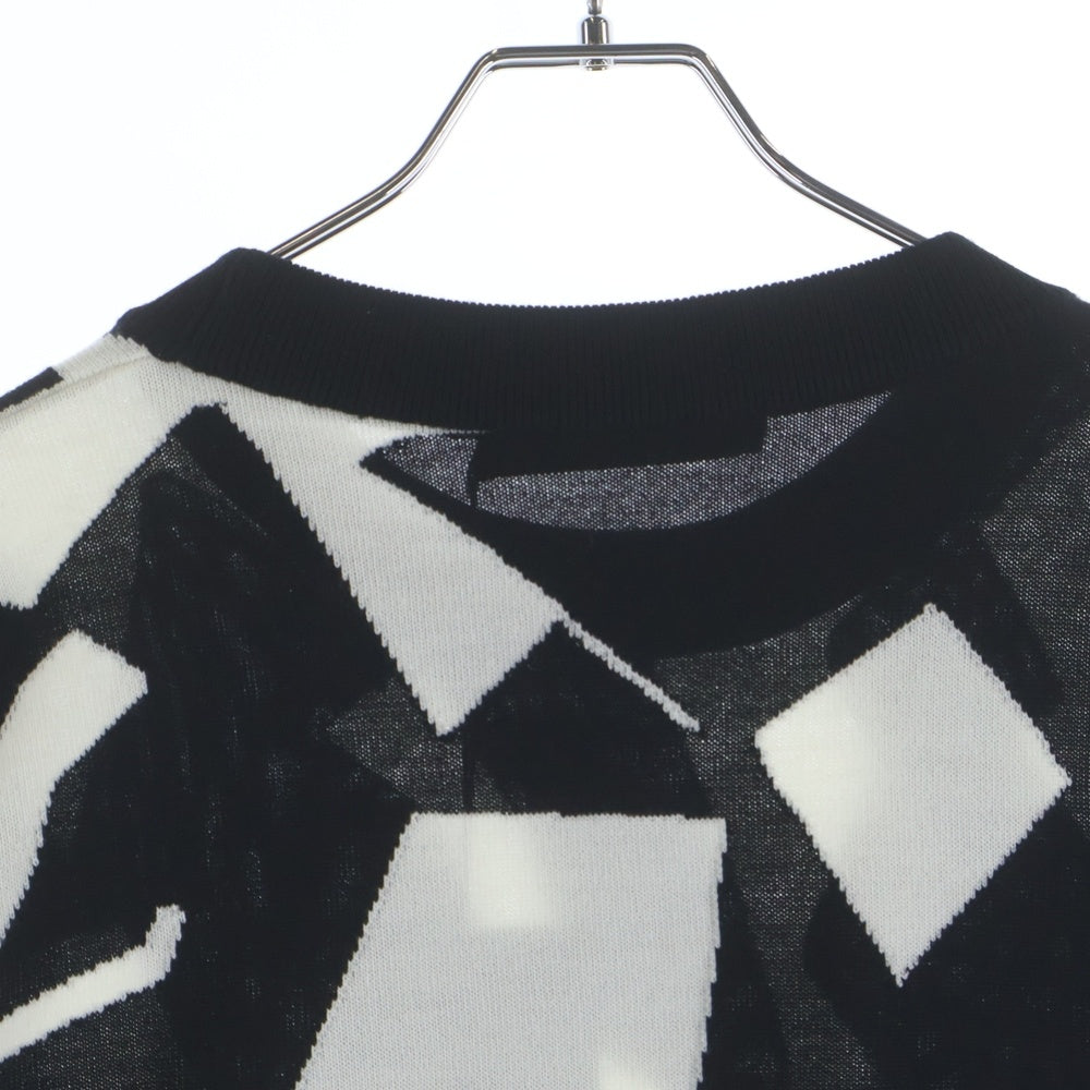 LOUIS VUITTON(ルイヴィトン) 23SS LVアブストラクトハウンドトゥースニット ブラック/ホワイト RM231M T26 HON34W