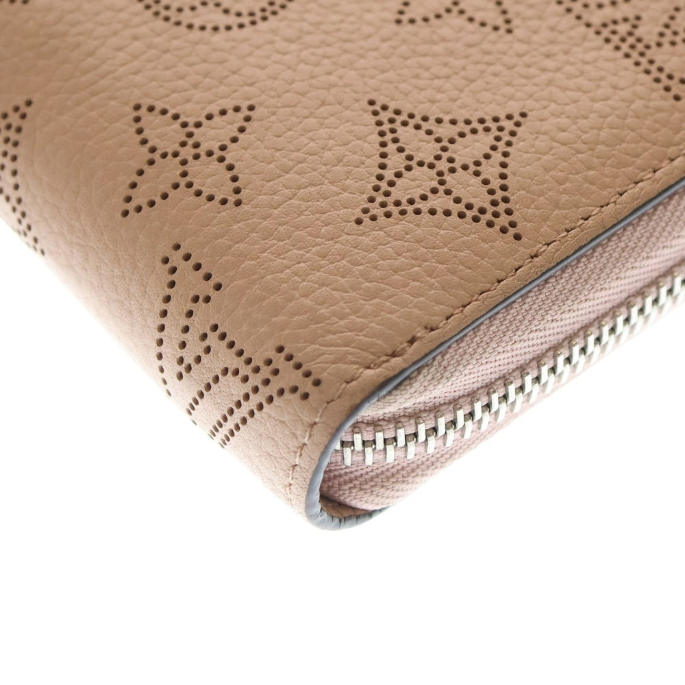 LOUIS VUITTON(ルイヴィトン) マヒナ ジッピーウォレット ロングウォレット 長財布 カードケース ピンク レザー マグノリア M61868 シルバー金具 レディース