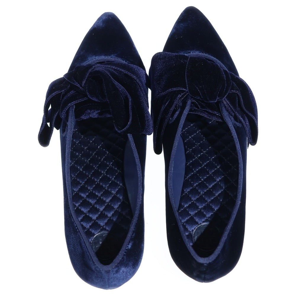 TORY BURCH(トリー バーチ) ベルベットリボンサンダル ネイビー レディース