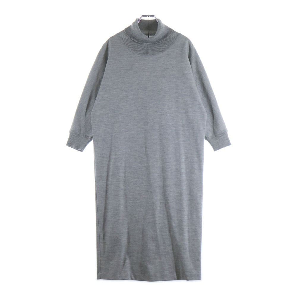 Max Mara(マックスマーラ) コットンウール ハイネックワンピース グレー 162606836700 レディース