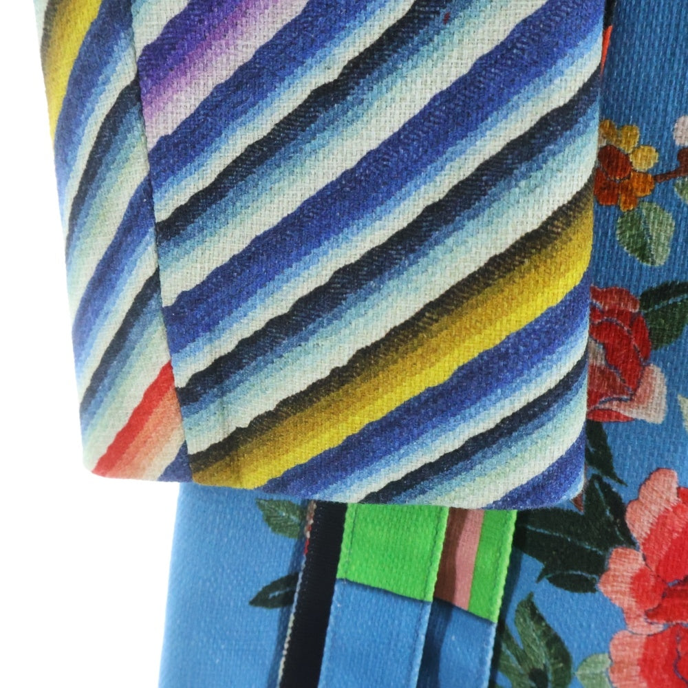 HERNO(ヘルノ) ×Pierre-Louis Mascia和柄ステンカラーコート レッド/ブルー CA209DM レディース