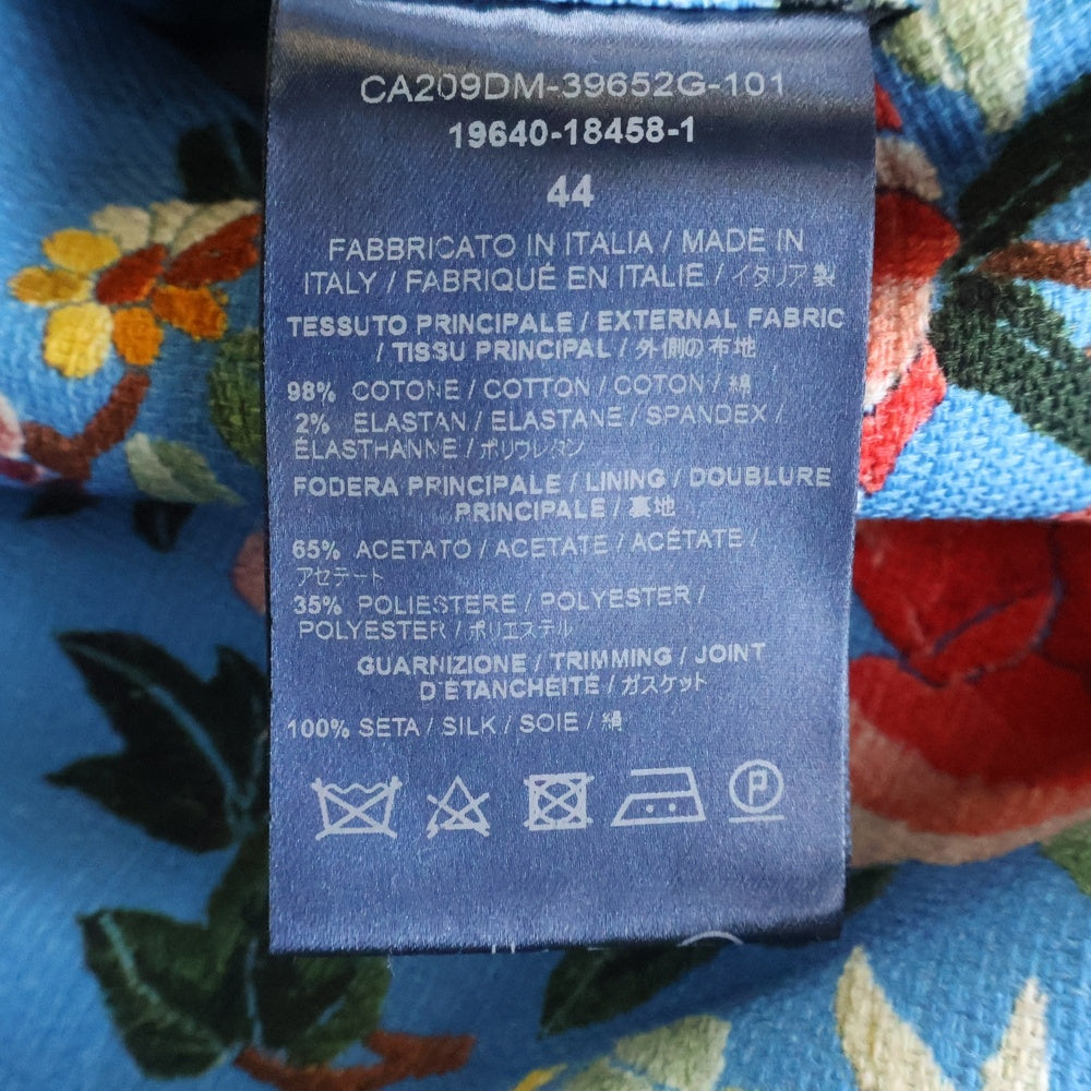 HERNO(ヘルノ) ×Pierre-Louis Mascia和柄ステンカラーコート レッド/ブルー CA209DM レディース