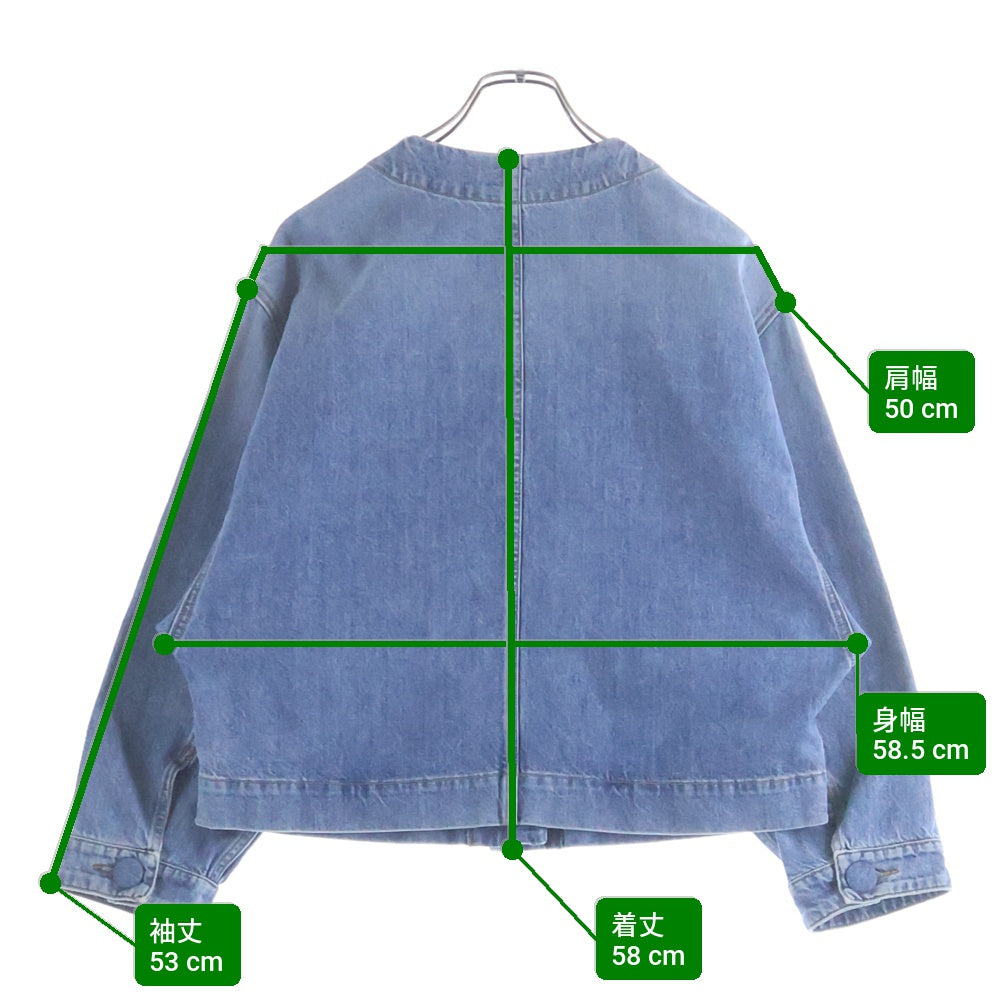 Weekend Max Mara(ウィークエンド マックスマーラ) ウィークエンド ノーカラーデニムジャケット インディゴ 504108276 レディース