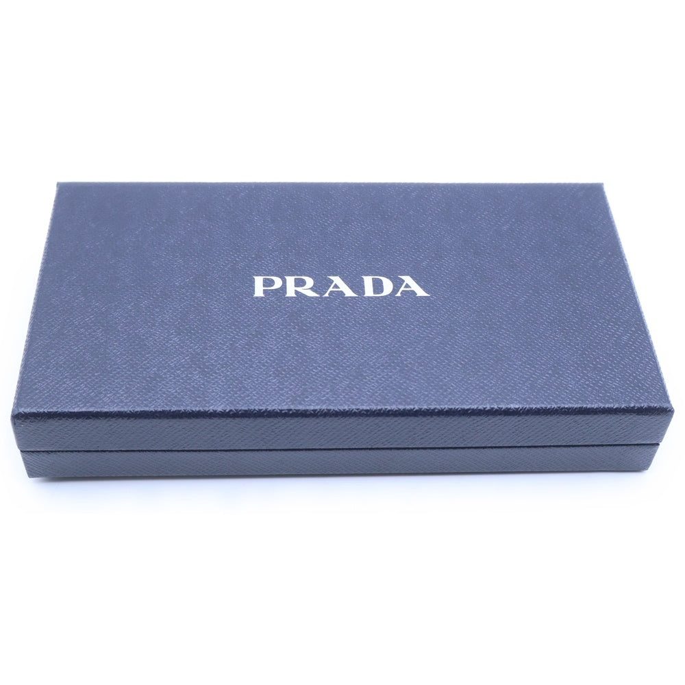 PRADA(プラダ) サフィアーノ 2つ折り長財布 ロングウォレット カードケース ブラック レザー 2MV836 シルバー金具