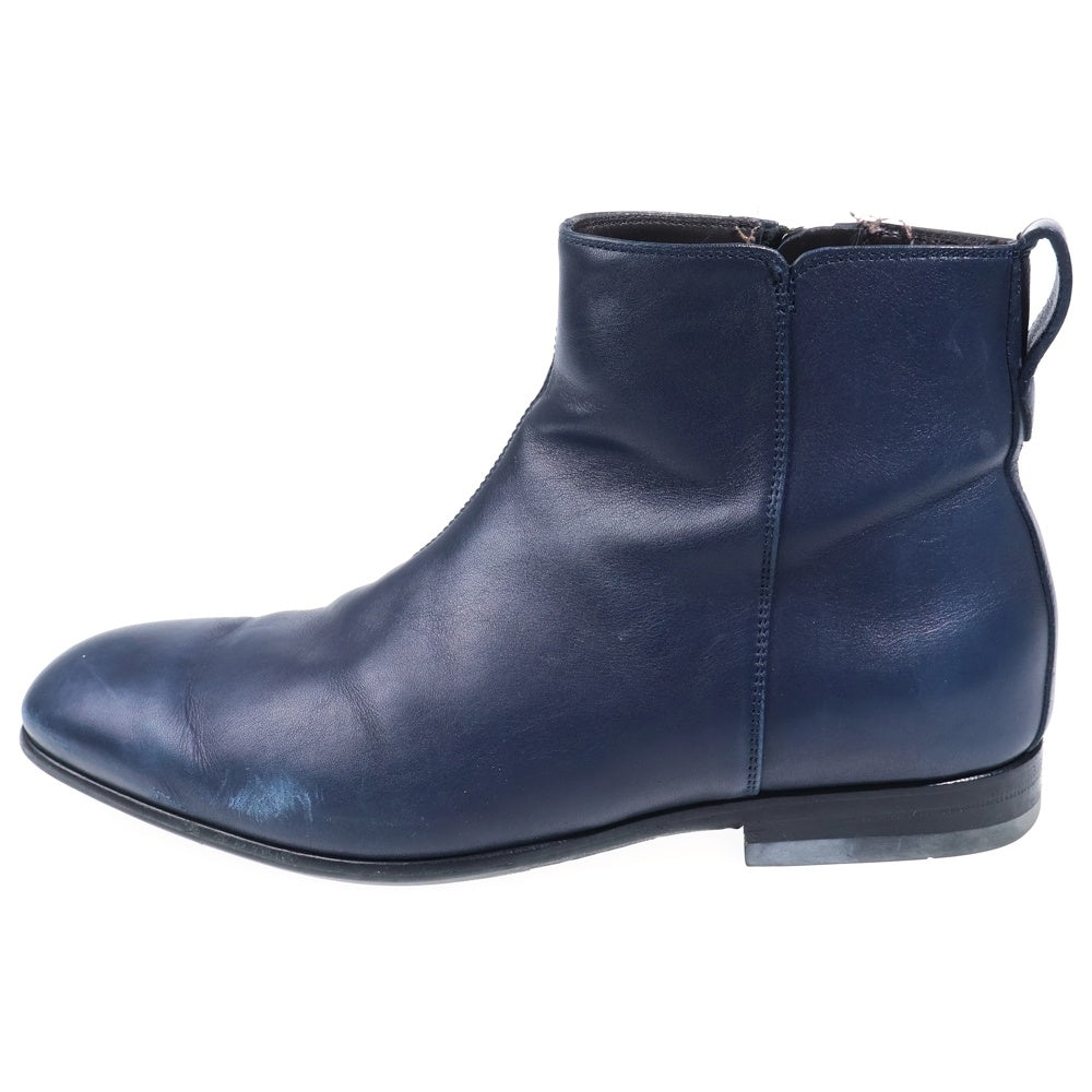 FERRAGAMO(フェラガモ) サイドジップレザーブーツ ネイビー