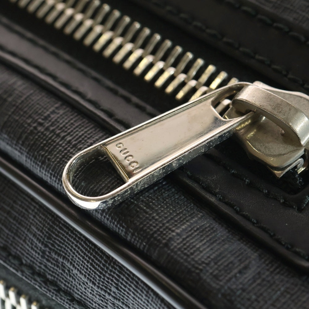 GUCCI(グッチ) GGスプリーム ウエストバッグ ボディバッグ ブラック PVC 474293 シルバー金具