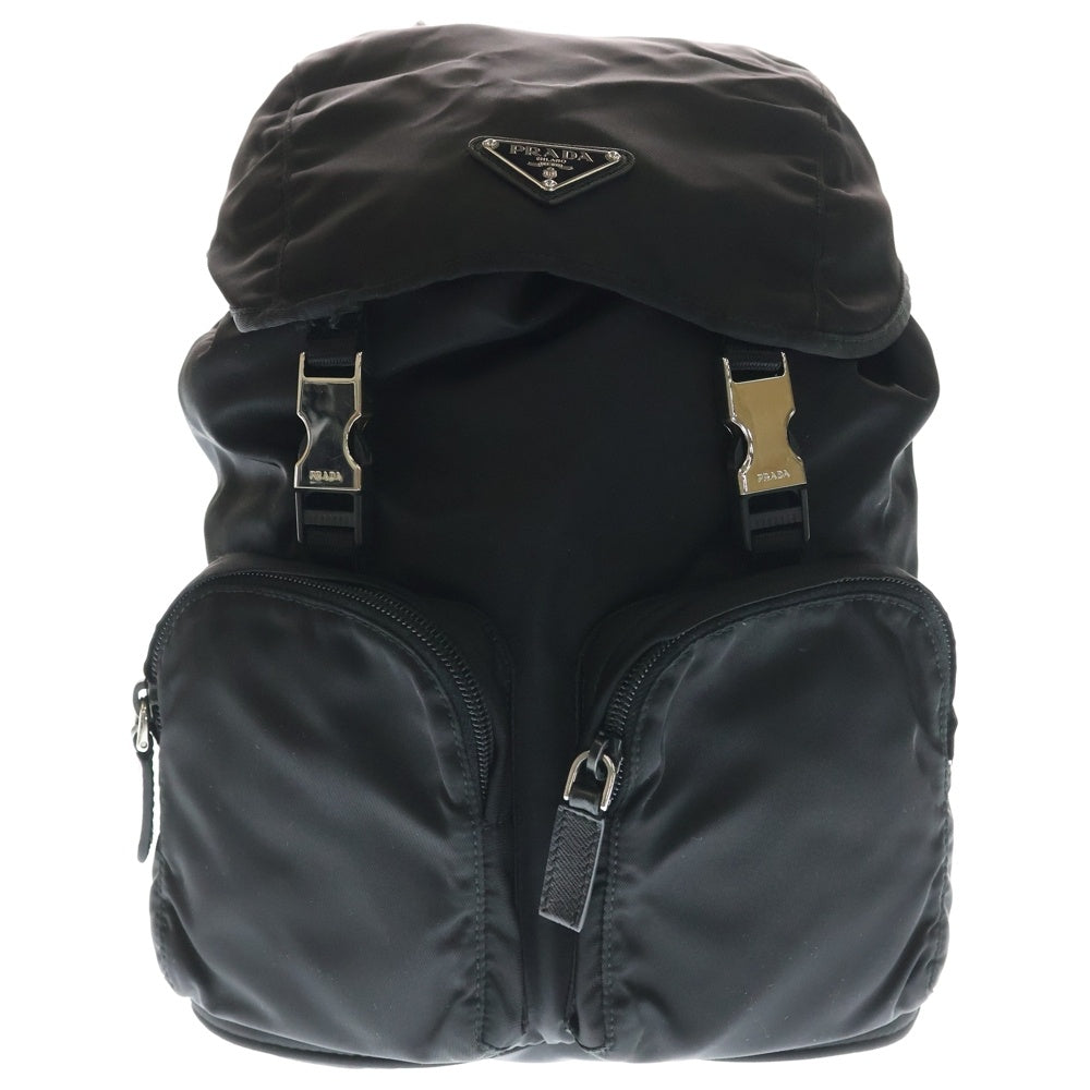 PRADA(プラダ) テスート バックパック リュックサック ブラック ナイロン BZ0024 シルバー金具 レディース