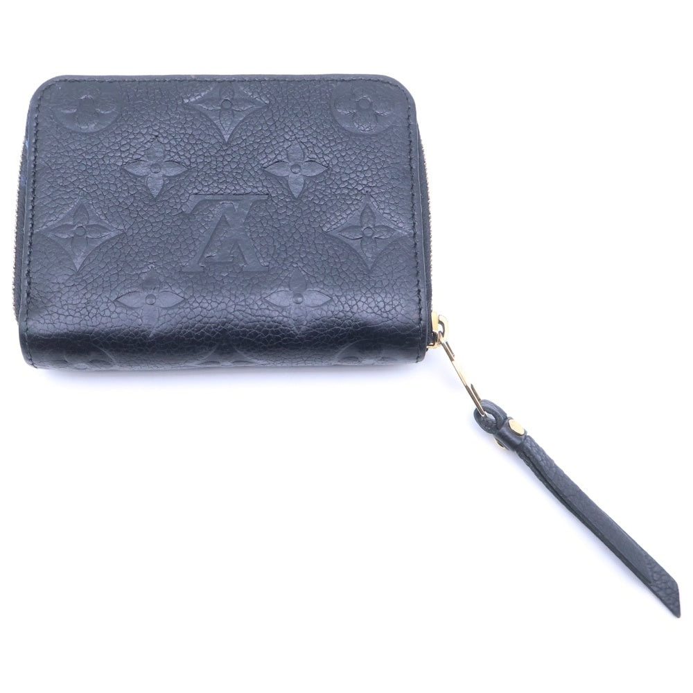 LOUIS VUITTON(ルイヴィトン) モノグラムアンプラント ジッピーコインパース コンパクトウォレット 財布 コインケース ブラック レザー M60574 ゴールド金具 レディース