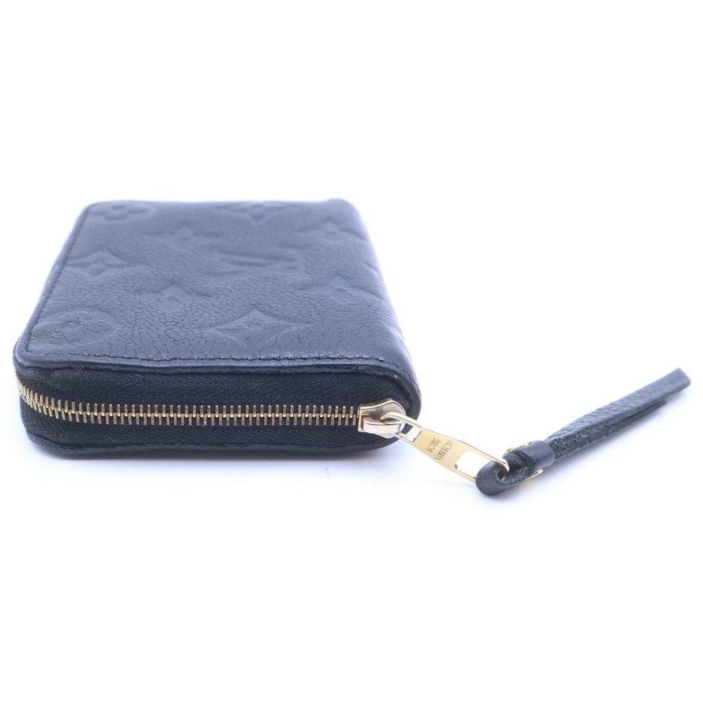 LOUIS VUITTON(ルイヴィトン) モノグラムアンプラント ジッピーコインパース コンパクトウォレット 財布 コインケース ブラック レザー M60574 ゴールド金具 レディース