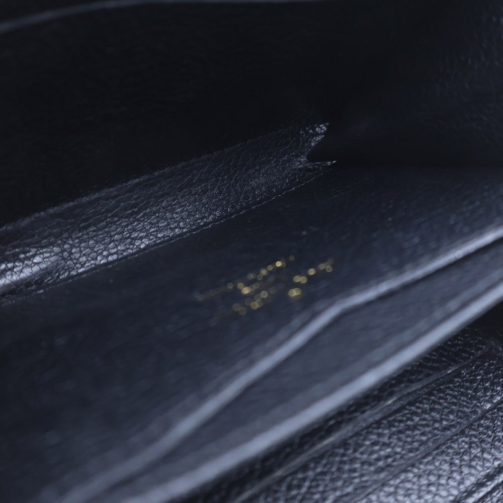 LOUIS VUITTON(ルイヴィトン) モノグラムアンプラント ジッピーコインパース コンパクトウォレット 財布 コインケース ブラック レザー M60574 ゴールド金具 レディース