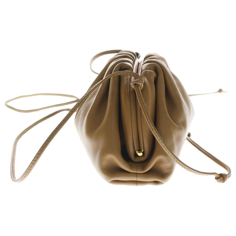 BOTTEGA VENETA(ボッテガヴェネタ) ミニ ザポーチ ショルダーバッグ ハンドバッグ キャメル レザー レディース