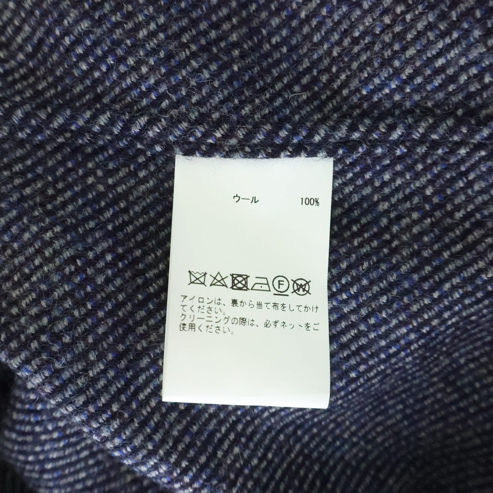 JOHN SMEDLEY(ジョンスメドレー) WOOL MELANGE TWILL DOUBLE POCKET OVER SHIRTS ウールメランジ ダブルポケット オーバーシャツ ブルーグレー A2738FJM223 A2738FJM223
