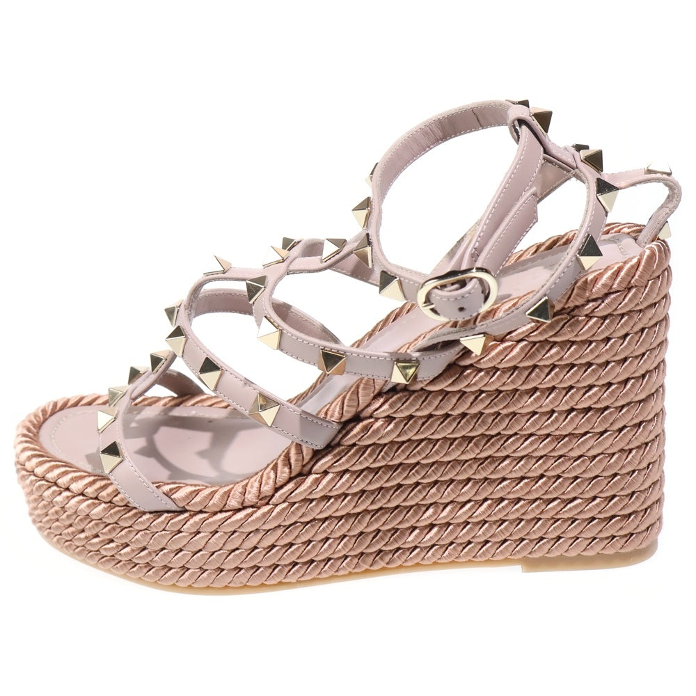 VALENTINO(ヴァレンティノ) ロックスタッズカーフスキンウェッジサンダル レディース