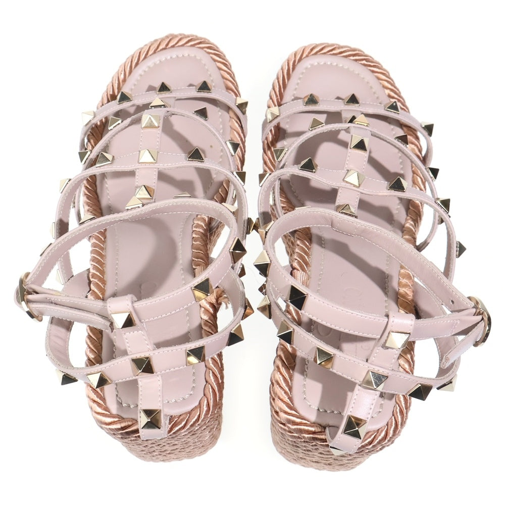 VALENTINO(ヴァレンティノ) ロックスタッズカーフスキンウェッジサンダル レディース