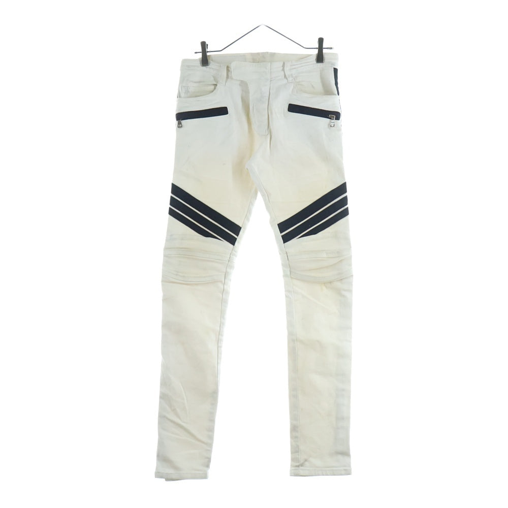 BALMAIN(バルマン) バイカーデニムパンツ ホワイト