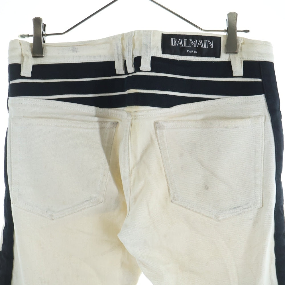 BALMAIN(バルマン) バイカーデニムパンツ ホワイト