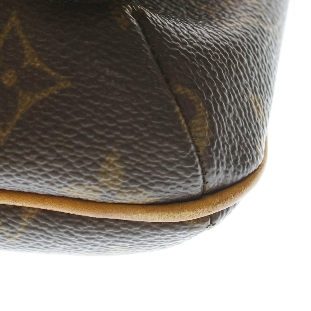 LOUIS VUITTON(ルイヴィトン) モノグラム ミュゼットタンゴ ショルダーバッグ ポシェット ブラウン レザー×PVC M51257 ゴールド金具 レディース