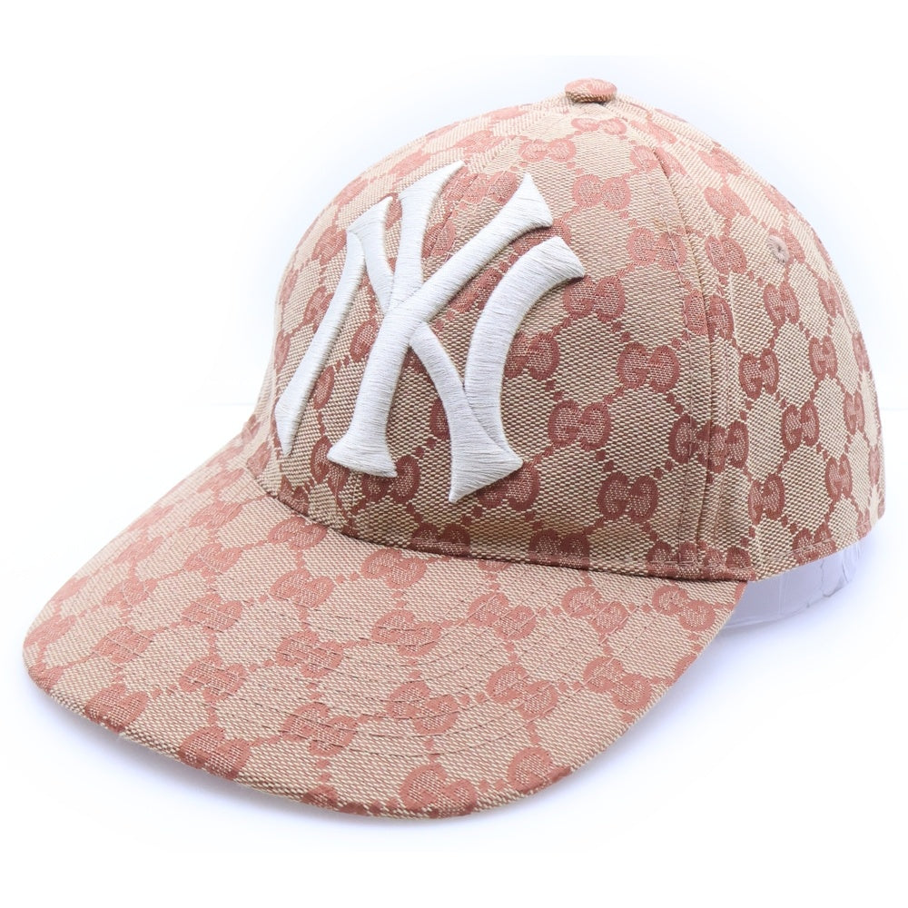 GUCCI(グッチ) 18AW ×MLB GGキャンバス ニューヨークヤンキース ベースボールキャップ ベージュ