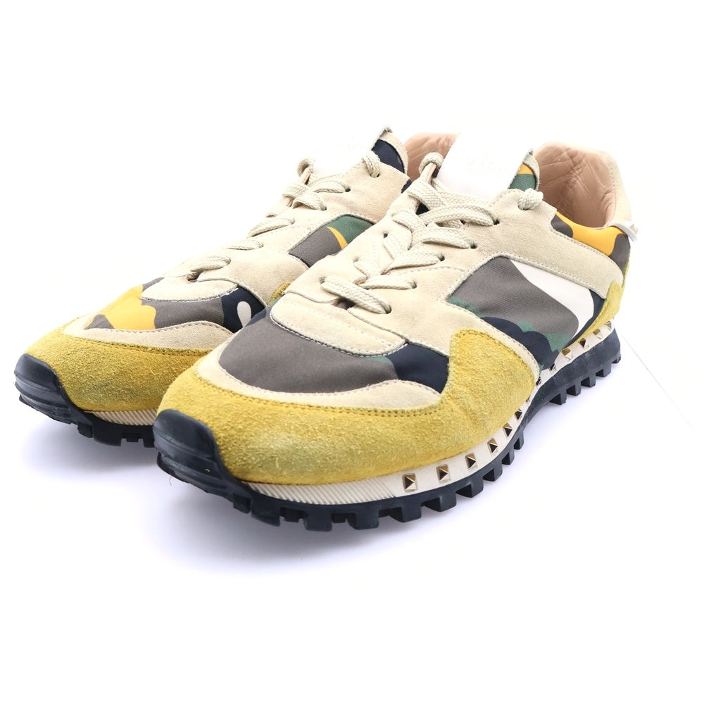 VALENTINO GARAVANI(ヴァレンチノガラヴァーニ) Rockstud Low ロックスタッズ ローカットスニーカー イエロー 42 FN952Y2
