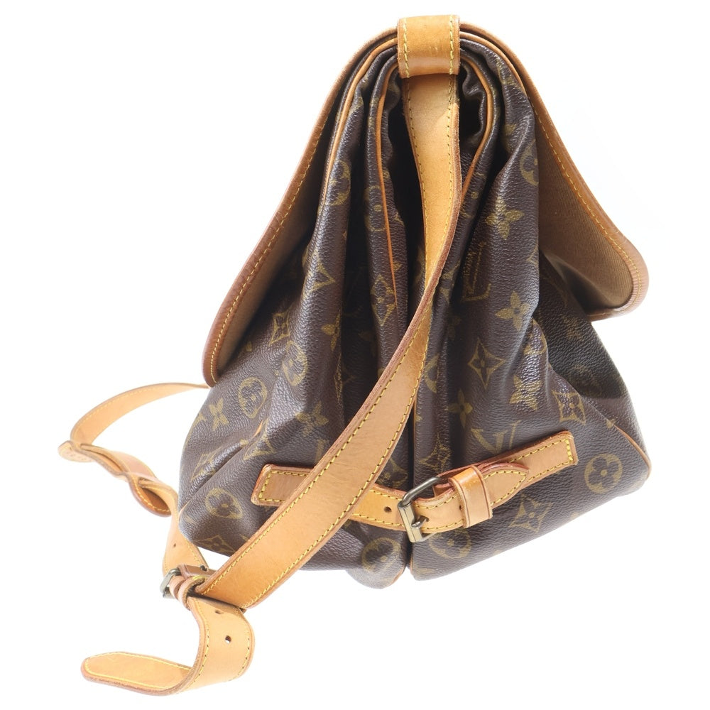 LOUIS VUITTON(ルイヴィトン) モノグラム ソミュール30 ショルダーバッグ ブラウン PVCレザー M42256 ゴールド金具