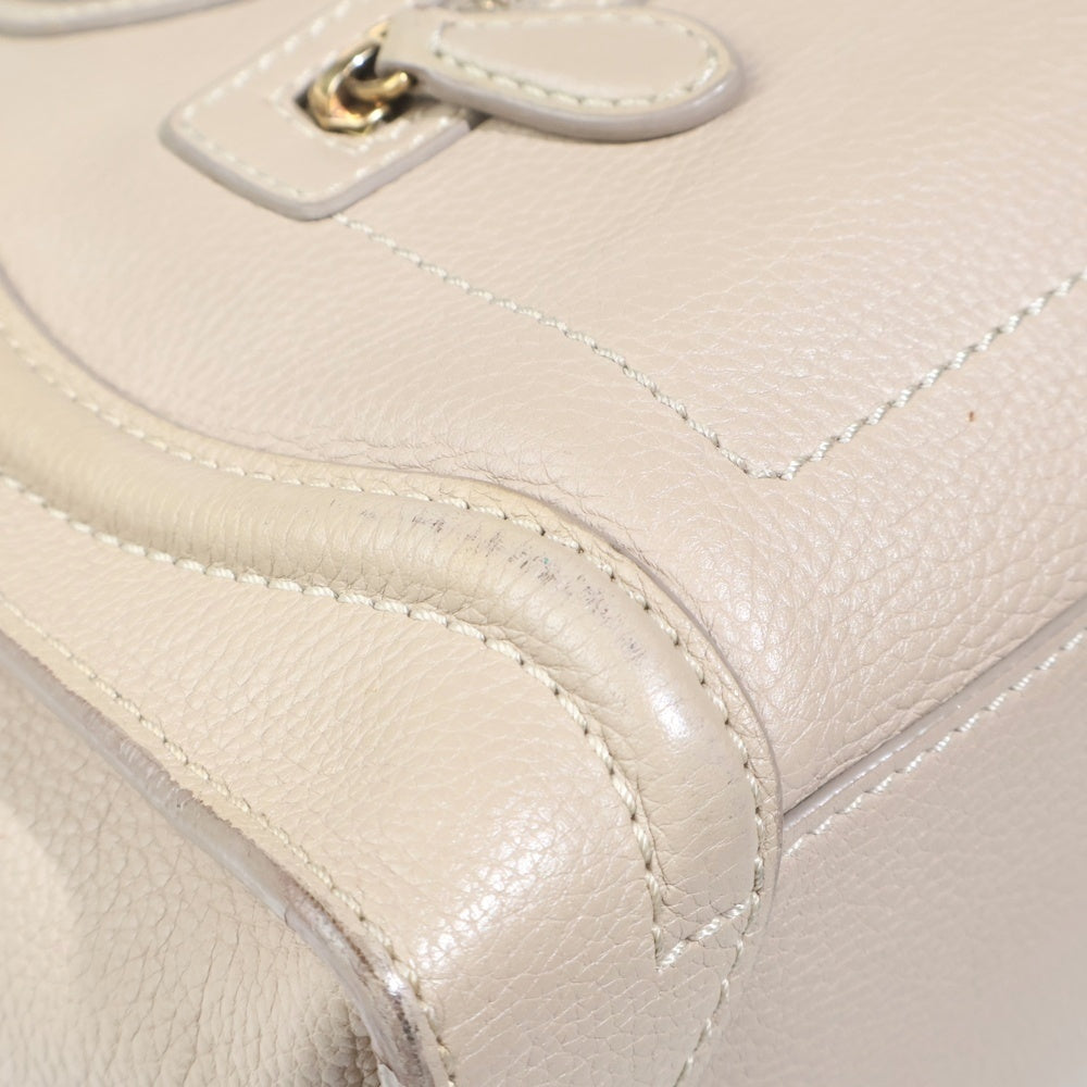 CELINE(セリーヌ) ラゲージ マイクロ ベージュ レザー ハンドバッグ