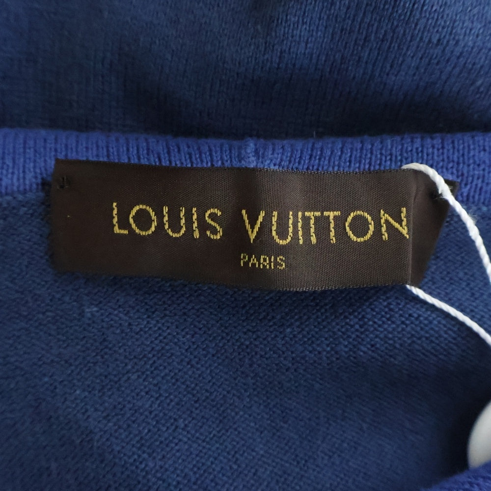 LOUIS VUITTON(ルイヴィトン) LV ビッグロゴ ニットプルオーバー パーカー ブルー RM141M H5KN21K96
