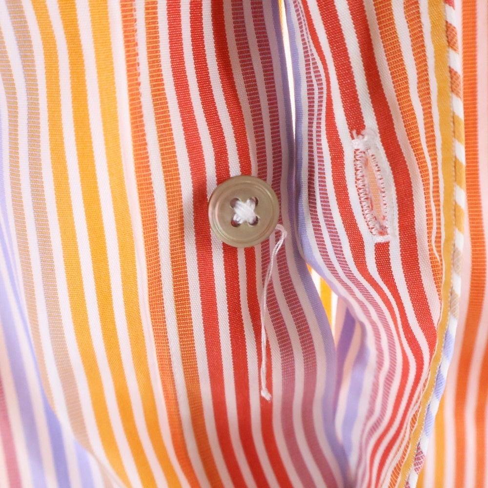 Paul Smith(ポールスミス) ストライプ総柄 半袖シャツ オレンジ レディース