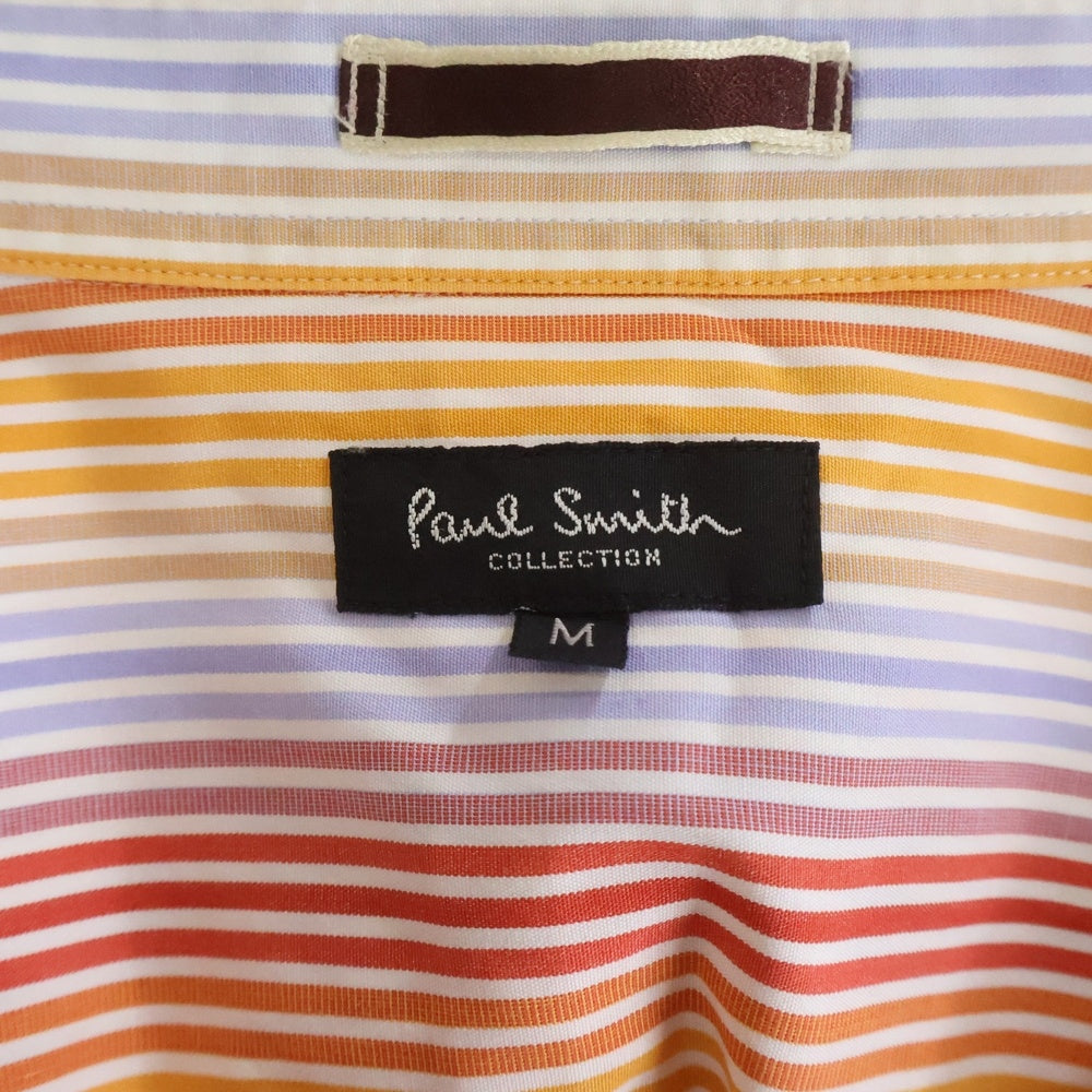 Paul Smith(ポールスミス) ストライプ総柄 半袖シャツ オレンジ レディース