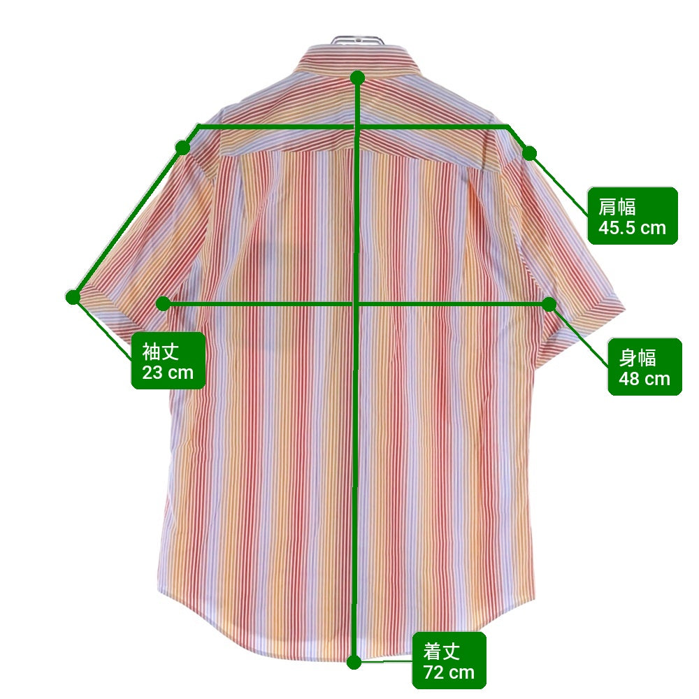 Paul Smith(ポールスミス) ストライプ総柄 半袖シャツ オレンジ レディース