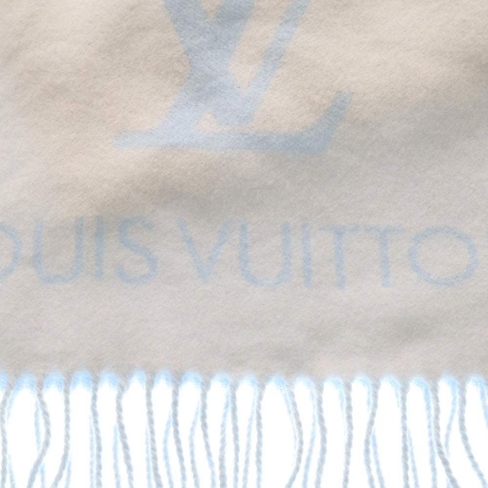 LOUIS VUITTON(ルイヴィトン) レイキャビック ストール フリンジ マフラー ライトブルー M90896 レディース