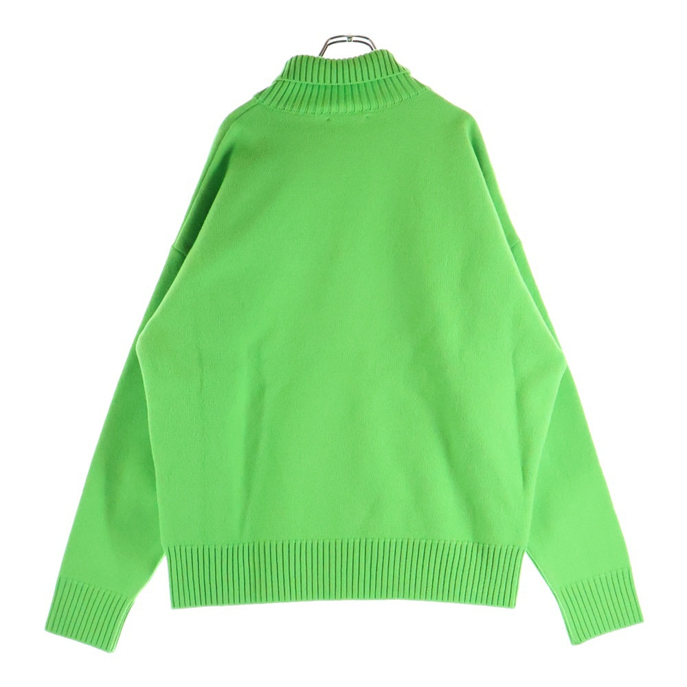 ami paris(アミパリス) Ami de Coeur ハートロゴ ウール タートルネックニットセーター グリーン UKS402.018