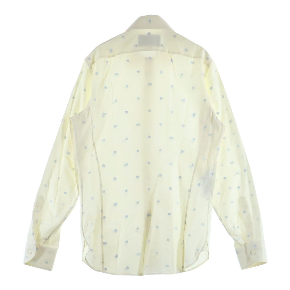 GUCCI(グッチ) 刺繍総柄ロングスリーブシャツ アイボリー 644986