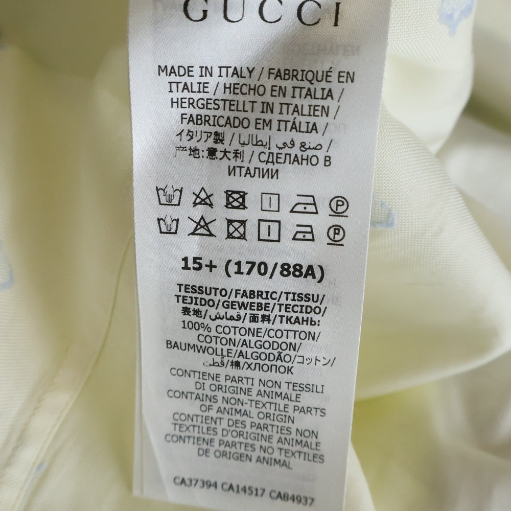 GUCCI(グッチ) 刺繍総柄ロングスリーブシャツ アイボリー 644986