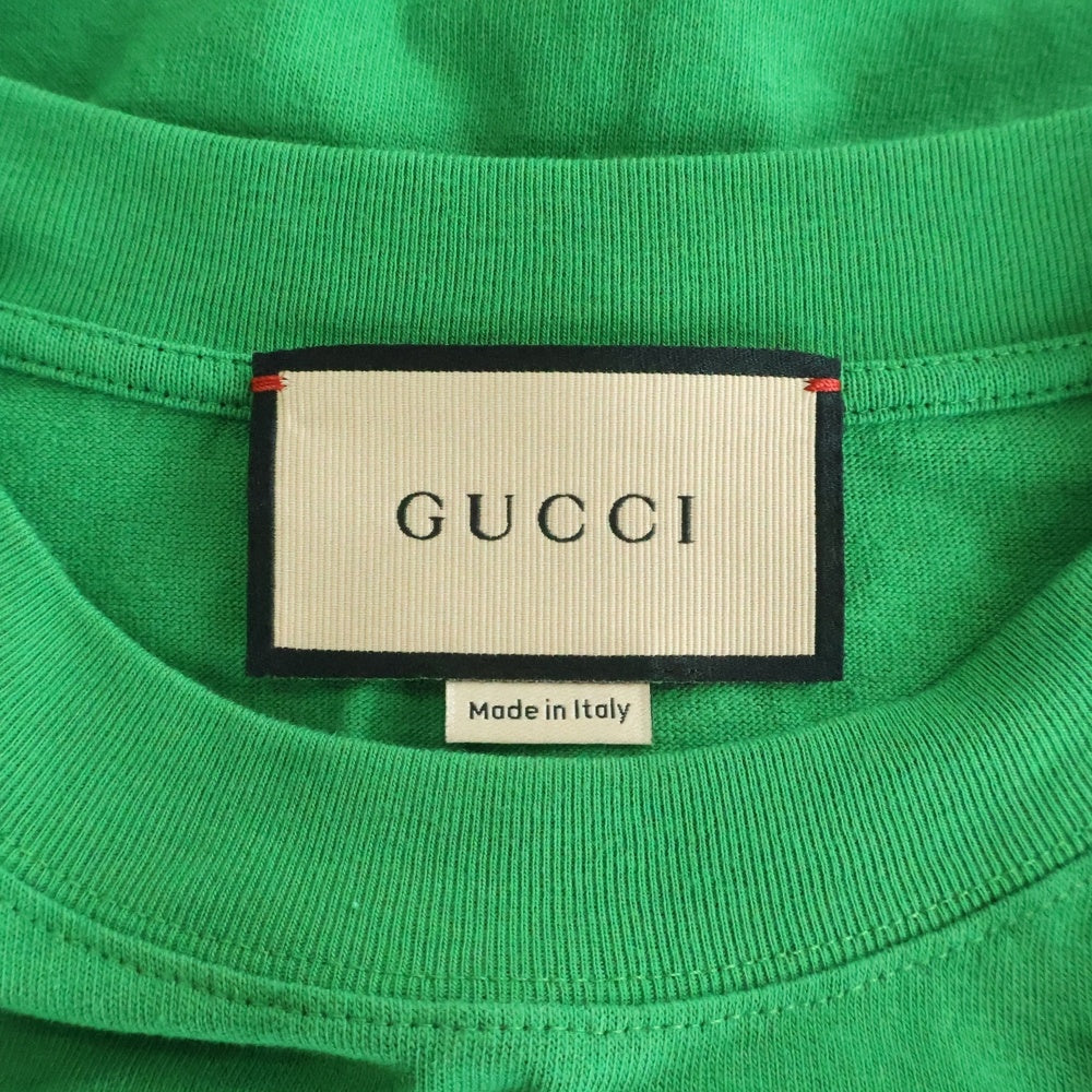 GUCCI(グッチ) オーバーサイズナンバリング半袖カットソー Tシャツ グリーン 655459 XJDJP 655459
