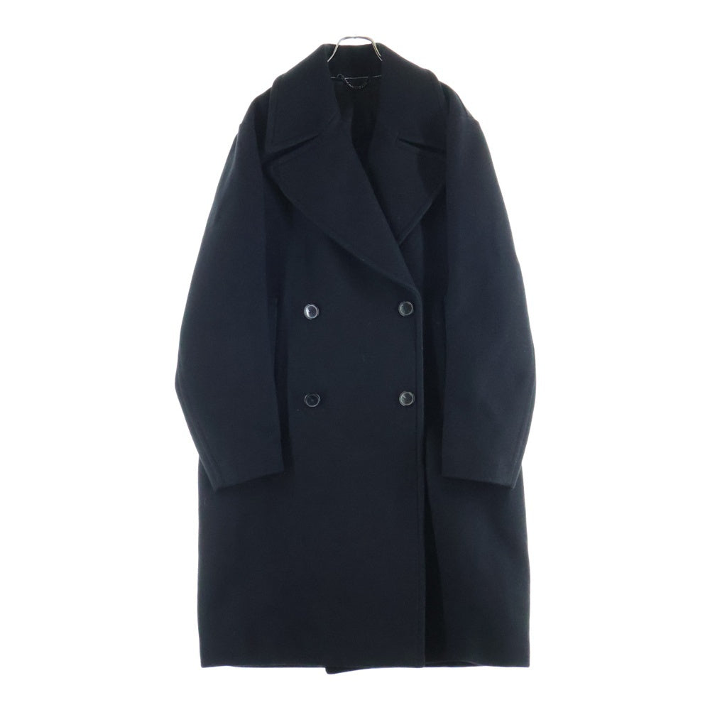 DRIES VAN NOTEN(ドリスヴァンノッテン) ダブルブレスト オーバーサイズウールコート ブラック