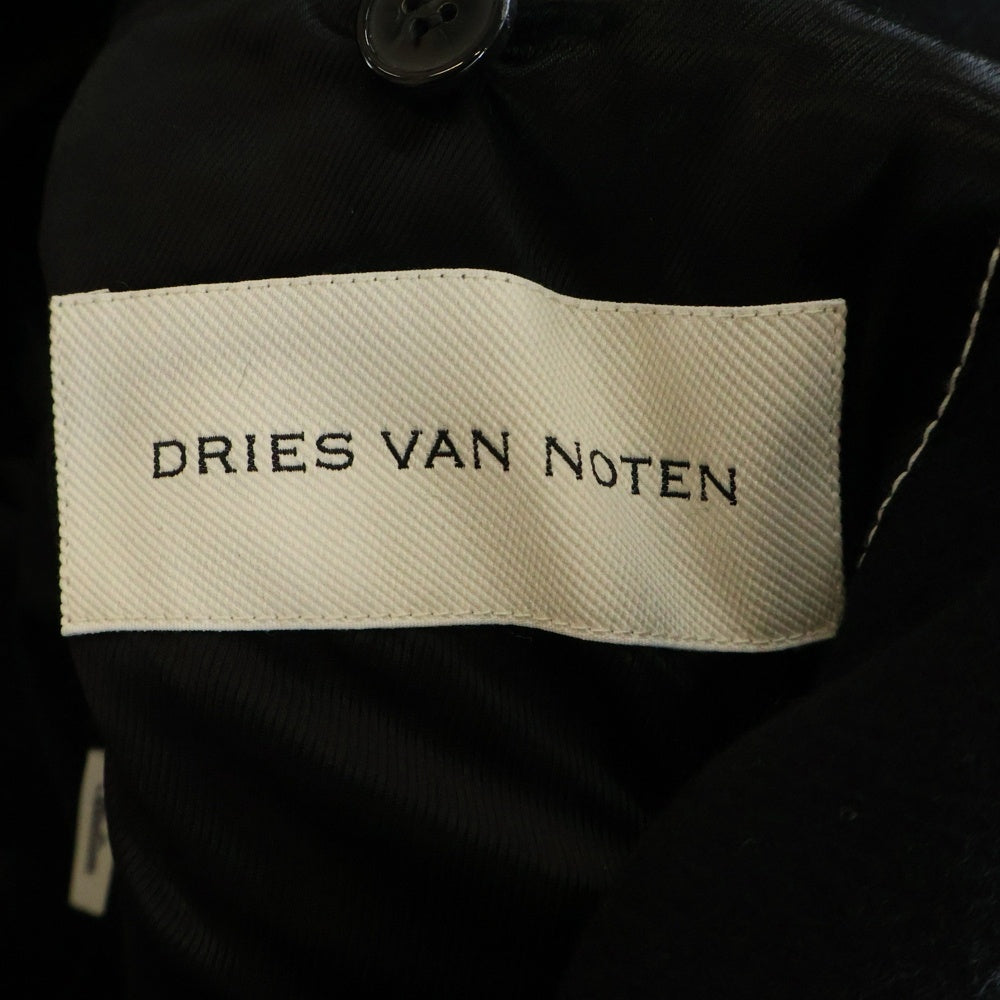 DRIES VAN NOTEN(ドリスヴァンノッテン) ダブルブレスト オーバーサイズウールコート ブラック