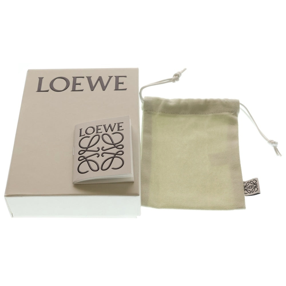 LOEWE(ロエベ) ぺブル バーティカルウォレット 三つ折り財布 ベージュ レザー ゴールド金具 レディース