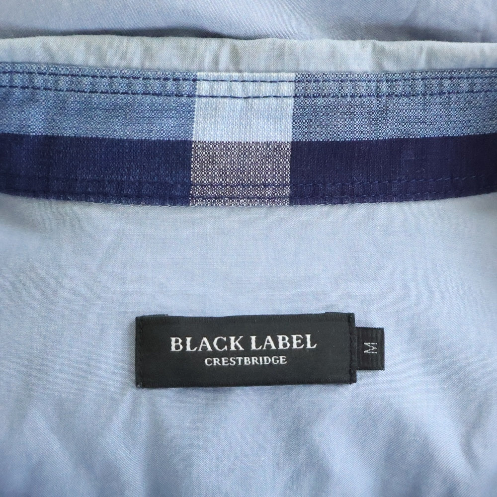 BLACK LABEL CRESTBRIDGE(ブラックレーベルクレストブリッジ) チェックポケット 半袖シャツ ブルー 51M17-517-23