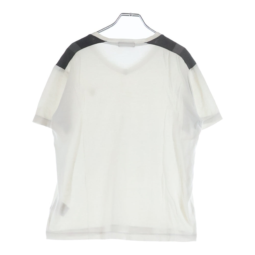BLACK LABEL CRESTBRIDGE(ブラックレーベルクレストブリッジ) 肩チェック切替半袖Tシャツ ホワイト 51P11-610-02