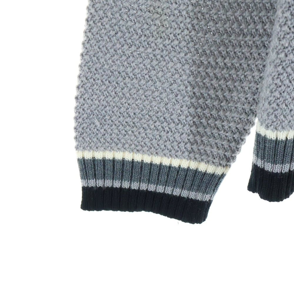 BLACK LABEL CRESTBRIDGE(ブラックレーベルクレストブリッジ) ワッフルボーダーニットセーター グレー 51N08-407-04