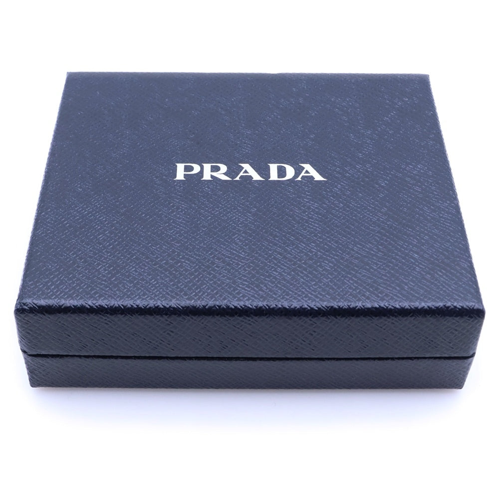 PRADA(プラダ) サフィアーノ 3つ折り財布 コンパクトウォレット ブラック レザー ゴールド金具 レディース