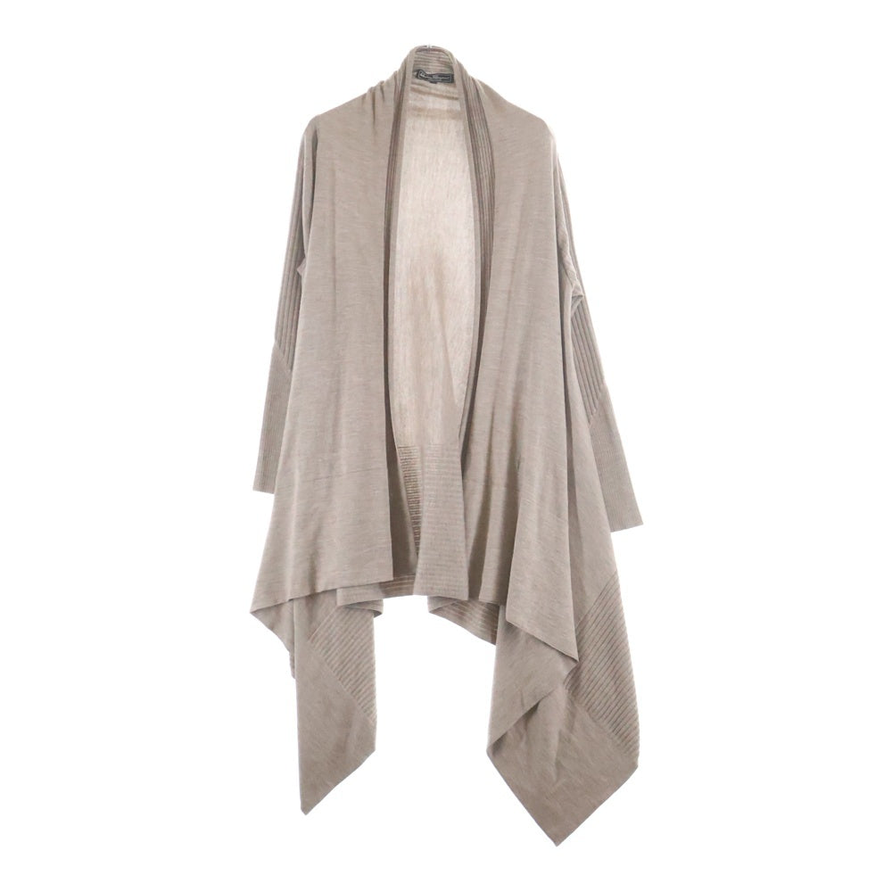 Salvatore Ferragamo(サルヴァトーレ フェラガモ) シルクカシミヤ混 ウールドレープ ニットカーディガン ベージュ レディース