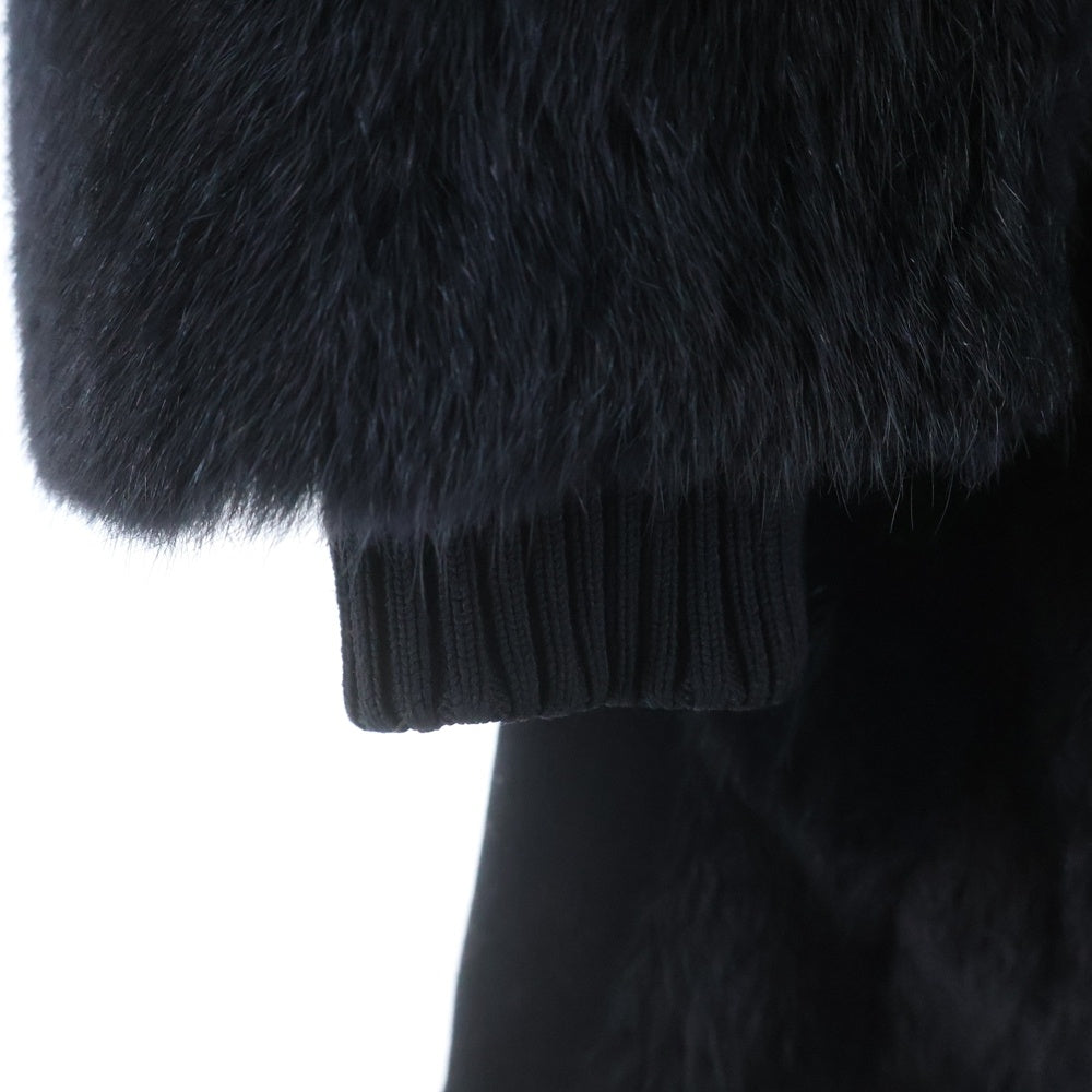 PRADA SPORT(プラダ スポーツ) ハムスターファー コート アウター ブラック188021 レディース