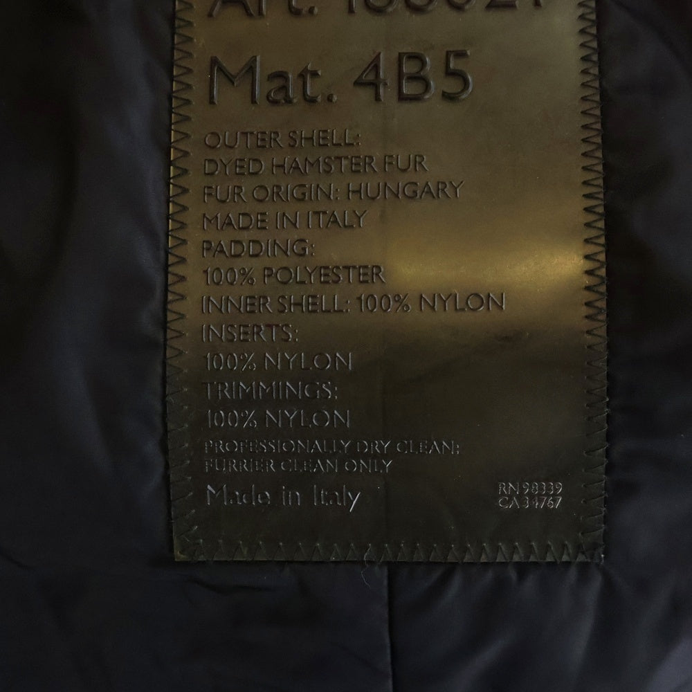 PRADA SPORT(プラダ スポーツ) ハムスターファー コート アウター ブラック188021 レディース